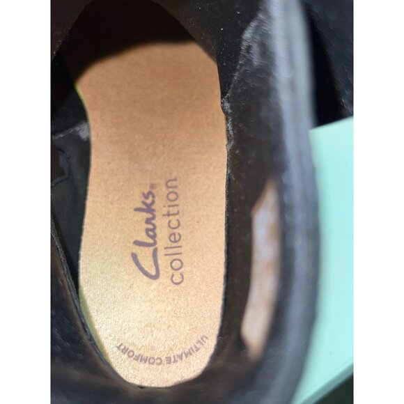 Clarks Hearth Kaylie Women's Leather Boots Ankle Black Braided Size 5.5 NEW - Picture 8 of 12